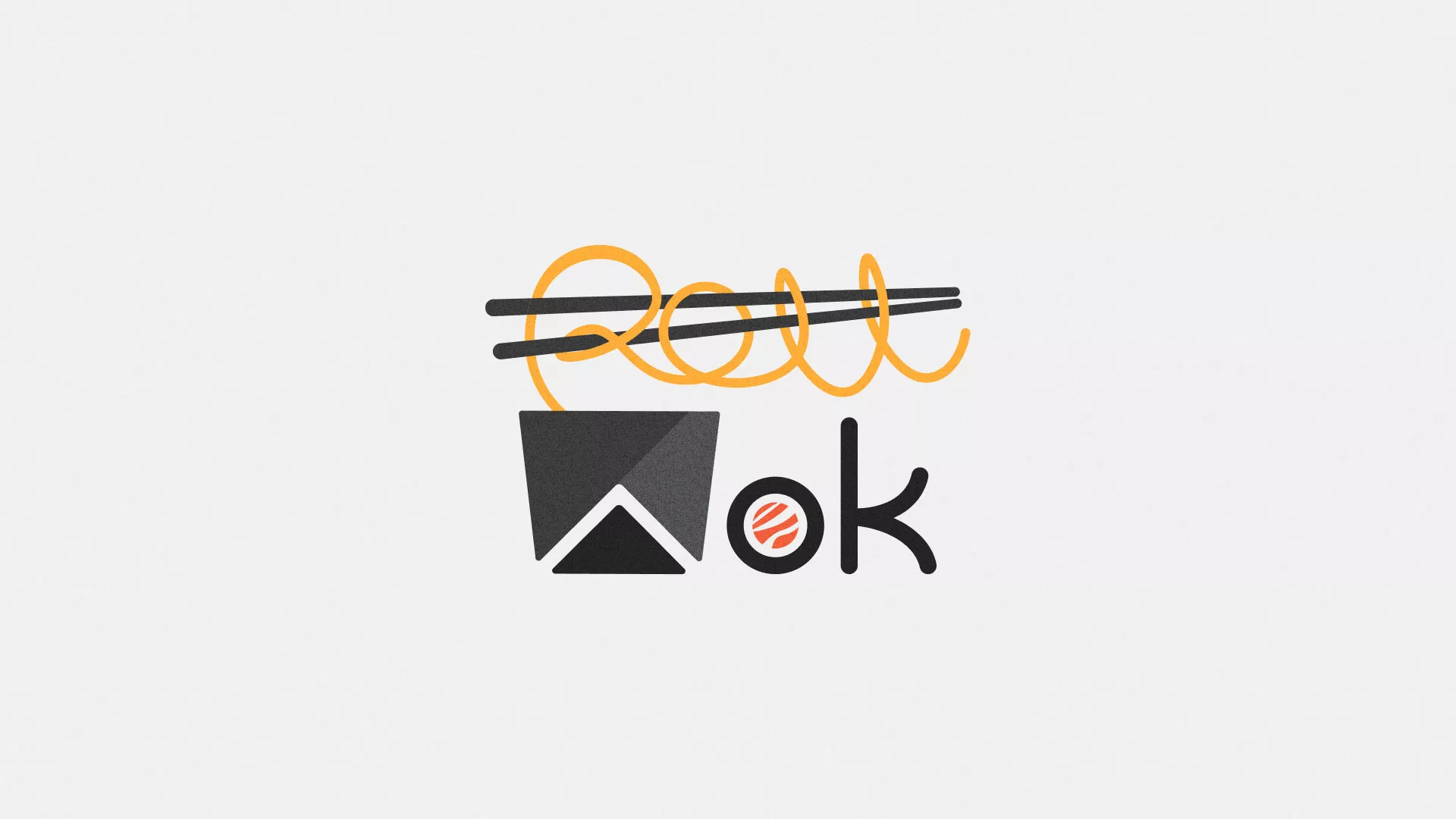 Разработка логотипа в Агрызе для суши-бара «Roll Wok Club» Разработка логотипа в Агрызе для суши-бара «Roll Wok Club»